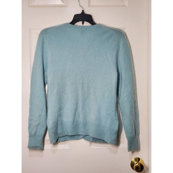 Privé Cashmere Women’s Sweater Set Size Small – Cardigan & Shell Light Blue - Picture 2 of 11